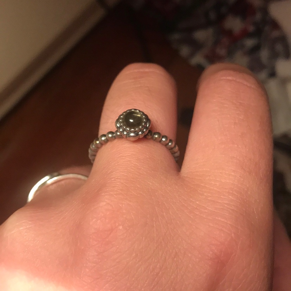 Amethyst stone Pandora ring